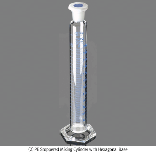 Glassco® Educational Measuring Cylinder, Class B, Boro-Glass 3.3, 5~2,000㎖Ideal for Education, with Round or Hexagonal Base, DIN/ISO 4788, B급 교육용 실린더