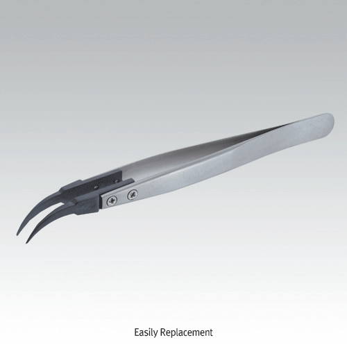 Anti-static Tweezers, with PPS Fine-tip, 정전기 방지 트위저