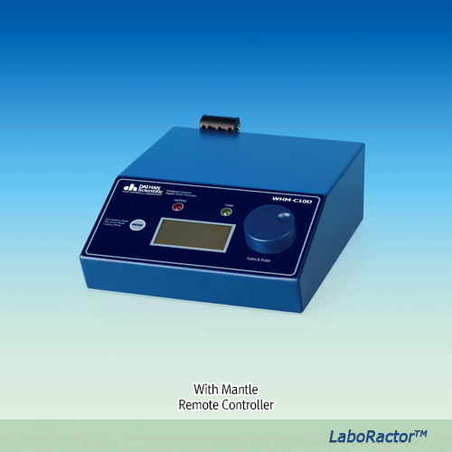 LaboRactorTM 2~50 Lit Mantle-Heated Reactor Set, with (1) Single-wall Glass Vessel “Kettle” or (2) Round FlaskWith O-ring Flange·PTFE Impeller·PTFE Drainvalve, Digital 50~1000rpm, 맨틀가열형 진공반응조 셋트, 케틀 & 환형