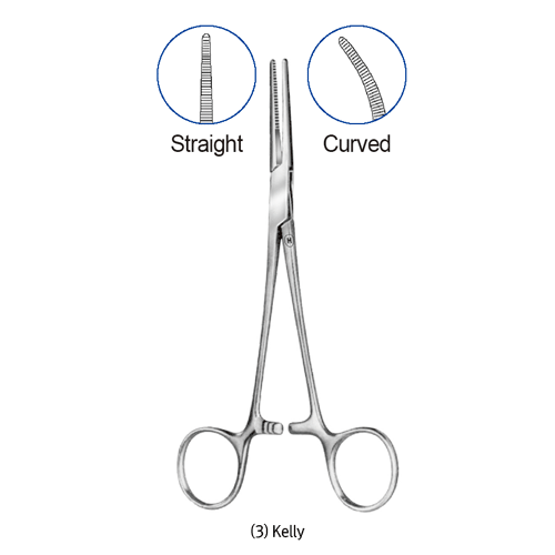 Hammacher® Premium Haemostatic Forceps/Tubing Clamp, with Serrated Clamp Heads, L120~160mm, Medicaluse<br> Crile·Halsted·Kelly·Kocher·Mosquito-Forceps, Stainless-steel 410, 프리미엄 지혈 겸자 포셉 및 튜빙 클램프 겸용, 독일제 의료용 & 랩 겸용