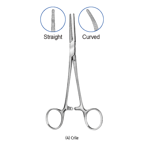 Hammacher® Premium Haemostatic Forceps/Tubing Clamp, with Serrated Clamp Heads, L120~160mm, Medicaluse<br> Crile·Halsted·Kelly·Kocher·Mosquito-Forceps, Stainless-steel 410, 프리미엄 지혈 겸자 포셉 및 튜빙 클램프 겸용, 독일제 의료용 & 랩 겸용