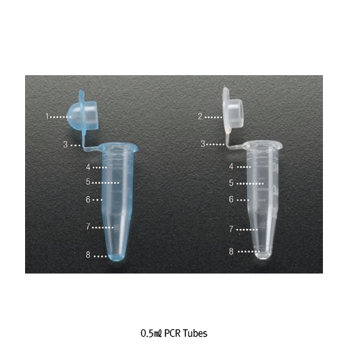 Amplitube TM PP 0.2㎖ & 0.5㎖ PCR Reaction Tube, Integral Domed or Flat Cap, -196℃~+121℃With Ultrathin Wall, Certified RNase·DNase·Pyrogen·DNA-free, 0.2 ㎖ & 0.5 ㎖ PCR튜브