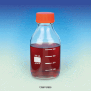 SciLab® Eco Soda-glass Multiuse Reagent/Sample Bottle, with PP DIN/GL45 Basic Screwcap, Graduated, 100~2,000㎖Non-autoclavable, Cap has a Built-in Wedge-shaped Sealing Ring, with PP Pour-Ring, 다용도 GL45 스크류캡 바틀