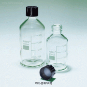 PYREX® Reagent Bottle with Phenolic Screwcap & PTFE Liner, 25~20,000㎖With Fine Graduation & White Marking Spot, ISO, Autoclavable, Boro 3.3, <UK-made>, 메디아 바틀