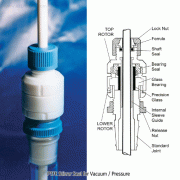 Cowie® High-Vacuum / Pressure Stirrer Guide, PTFE/PEEK & Glass-Bearing SealFor Φ8~16mm Shafts, Useable up to 800rpm, 280℃ Stable, <UK-made>, 고진공/압력용 교반 씰