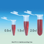 Wisd PP 0.5~2.0㎖ Microcentrifuge Tube, with Special Locking Shield Lid and Moulded GraduationWith Flat Top·Snap Cap·Frosted Marking Area, Autoclavable, 9,000 RCF, Micro 원심관