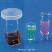 Kartell® Blood Sample Cup & Vial for Auto Blood Measurements, DisposableSuitable for Foodstuff, -10℃+70/80℃, 혈액 분석 장비용 샘플 바이알 & 컵