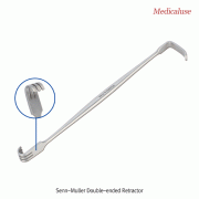 Senn-Muller Double-ended Retractor, L160mm, Medicaluse<br>With Blunt 3-prong & L-Shaped Blade, Stainless-steel 410, 센 리트렉터, 의료용, 비부식