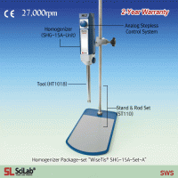 SciLab® Homogenizer with Direct Controller “WiseTis® SHG-15A”, up to 27,000 rpm, 1~2,500㎖ with Analog Stepless Control System, High Efficiency Dispersing Tools, High-Speed·High-Quality·Low Noise 균질기 / 호모게나이저, 아날로그 컨트롤러 내장, 초고속/저소음 모터