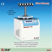 SciLab® 3 & 6Lit/day Freeze Dry System “WiseDryTM SFD”, Lab Scale Benchtop-type, Automatic & Manual Process, -90℃Various Optional Acc.; T-type Manifold, Round·Square·Stoppering-Acrylic Dry Chamber & Stainless steel Dry Chamber실험실용 동결 건조기, 컴팩트 바디 사이즈, 터치식 