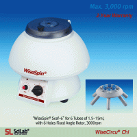 SciLab® 1.5~50㎖ Popular Classic Centrifuge “WiseSpin® Scef”, Safety Balance, 3000- & 6000-rpm, Economic Model with 6- & 8-Holes, or 12- & 24-Holes(in 50ml Model) Fixed Angle Rotor, 1.5~50㎖ 튜브용 경제형 원심분리기