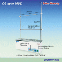 DAIHAN® Extraction Water Bath “WEB” , Multi-purpose, 4·6·8 Place, with Certi. & TraceabilityWith Concentric Ring Cover Sets & Holding Frame, Digital Fuzzy Control, Back Light LCD, up to 100℃, ±0.2℃다용도 추출용 항온수조, 4 · 6 · 8 구, 컨센트릭 링 커버 세트 & 홀딩 프레임 포함