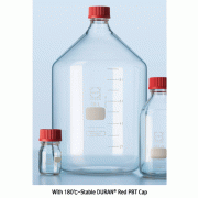 DURAN® “Leak-Proof” High-grade Lab Bottle with 3mm-thick PTFE/Silicone Septa-Sealed Cap, 10~20,000㎖Ideal for Chemical Resist & Durability, Boro-glass 3.3, with DIN GL25~45 Screw & Graduation, Autoclavable, “ 리크프루프 ” 랩바틀, 내약품용에 최적