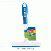 3M® Scotch® “497” Nylon & Rubber Handy Brush, with PP Anti-slip HandleIdeal for Window & Glass, Ergonomic Angled Handle, 스카치® 유리닦이용 핸디 브러쉬