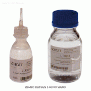 SI Analytics® Electrolyte Solution, 3mol/L KCl Solution Sterilized in DURAN Glass Bottle For Reference Electrode, Electrolyte Bridges and Storage, 전해 용액