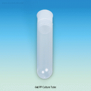 Wisd 6㎖ PP Culture Tube, with Round Bottom, Sterile & Non-Sterile Type, Φ15×L65mm with White Inner Screwcap, Autoclavable, 멸균 & 비멸균 컬쳐 튜브