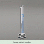 Glassco® Educational Measuring Cylinder, Class B, Boro-Glass 3.3, 5~2000㎖ Ideal for Education, with Round or Hexagonal Base, DIN/ISO 4788, B급 교육용 실린더