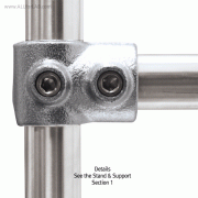 SciLab® Zinc-coated Cast Iron Φ27.2mm Tube Connectors for Multi-use Frames / Stands / Supporters Ideal for Reactor Support Frame, Rustless, 다용도 튜브 커넥터,“ 반응조 거치용 프레임” 제조에 최적