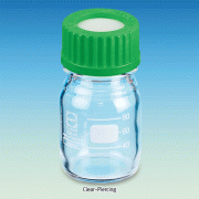 DIY Piercing DURAN® Lab Bottle, with PP GL Opentop Screwcap & PTFE/Butylrubber Septa, 10~500㎖<br>Boro-glass 3.3, with DIN GL25~GL45, Graduation, 125/140℃ Stable and Autoclavable, 피어싱 랩바틀