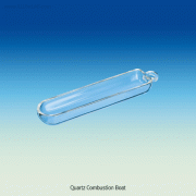 Quartz Combustion Boat, 2~10㎖<br>Up to 1250℃, Softening Point 1680℃, 석영 연소 보트