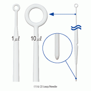 mediclin® Steriled Disposable Inoculating Loop/Needle, ABS/HIPS, Flexible, 1 & 10㎕<br>Packed in Peel to Open Paper/Plastic, 멸균 플라스틱 접종루프 겸 니들