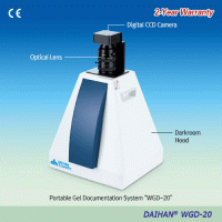 DAIHAN® Portable Gel Documentation System “WGD-20”, 1.45M Pixel CCD Camera, with Certi. & Traceability<br>With Digital CCD Camera & Optical Lens, Portable Darkroom Hood, Capture Software, USB Interface<br>젤 이미지 분석기, 고성능/최저가, 디지털 CCD 카메라(145만 화소) 장착