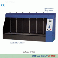 DAIHAN® Digital Jar Tester “JT-M6C”, 6-Paddle Stirrer for Flocculation Test, 300 rpm, with Certi. & Traceability<br>With Programmable digital feedback control, 6 impellers, 6 Independent Light Source, up to 6×1Lit Beakers<br>프로그램/디지털 자 테스터, 정밀 직류 기어드 모터와 