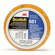 3M® Scotch® “681” Cellophane Film Tape, with Pressure Sensitive Rubber Resin, up to 140℃<br>Ideal for High-Temperature Packaging, Adhesive to a Variety of Materials, 라이트 듀티 테이프