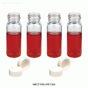 SciLab® 6㎖ Glass Scintillation Vial, with PE lined PP Cap Separately “Pack-Set”<br>With “USP-I” Boro 5.0 Glass, Normal-grade, 6㎖ Glass 신틸레이션/카운팅 바이알 Pack-Set